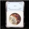 Image 2 : 1886-p Morgan Dollar $1 Graded Gem Unc By NNC