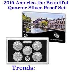 2019 United States Mint America The Beautiful Quarter Proof Set