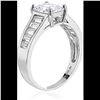 Image 3 : Decadence Sterling Silver 6x8mm Emerald Cut Eng Ring w Graduated Baguette Band Size 8