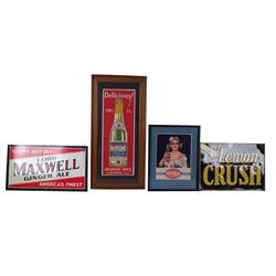 Lot of 5 Soda-Pop Signs: