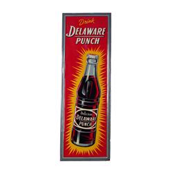 "Delaware Punch"  embossed tin sign  13
