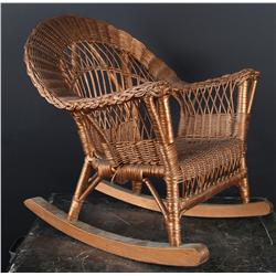 Child size wicker Rocker    very cute