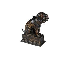 Bull Dog Bank  mfg by J. E. Stevens  ci