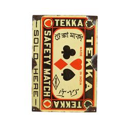 Tekka Porcelain Match Sign w/ Porcelain