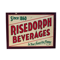 Risedorph Beverage  metal 2-sided sign