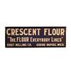 Image 1 : Framed "Crescent Flour" Paper Sign  7 x
