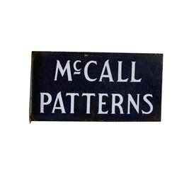 "McCall Patterns" porcelain 2-sided fla