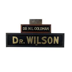 Lot of 3 Doctors' Signs: