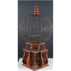 Victorian, Wire Bird Cage Shaped like a