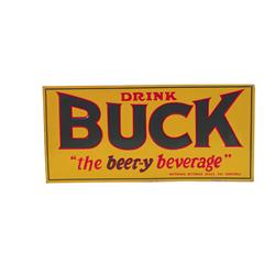 "Buck Beverage"  tin embossed sign  9 x