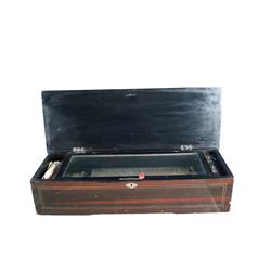 Comb Style Music Box w/ Inlaid Lid