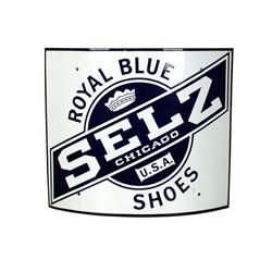 "Selz Shoes"  porcelain curved sign  16