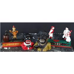 Lot of 7, Mechanical Banks  Jolly N. , 