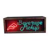 Image 1 : "Beverage Pick-Up" Vintage Neon in Wood