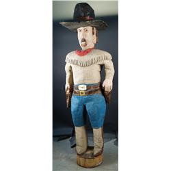 Carved  Wooden "Lifesize" Cowboy  5 ft 