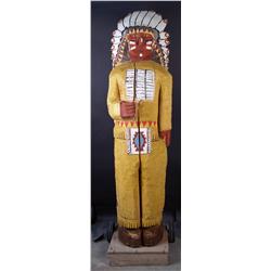 Carved Wooden Lifesize Indian  5 ft 6 i
