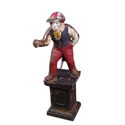 Cast-Iron Lawn Jockey Horse Tether  Nas