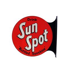 "Sun Spot"  tin die-cut 2-sided flange