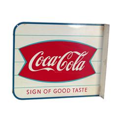 "Coca-Cola" tin 2-sided flange sign  15