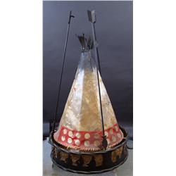 Large Tee-Pee Shaped Hanging Lamp