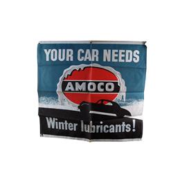 "Amoco" Winter Lubrication Cloth Banner