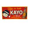 Image 1 : "Kayo"  tin embossed sign  14 x 27 "  e