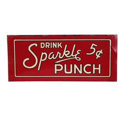 "Sparkle Punch"  tin embossed sign 12 x