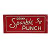 Image 1 : "Sparkle Punch"  tin embossed sign 12 x
