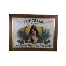 "Fontella Cigars"  Embossed Paper Ad   
