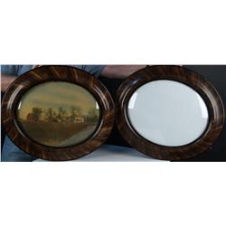 Lot of 2, Early Oval Frames w/ Convex G