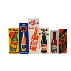 Lot of 6 Tin Door Pushes: