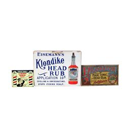 Lot of 3 Barber Shop Signs: