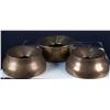 Image 1 : Lot of 3 Brass Saloon Spitoons