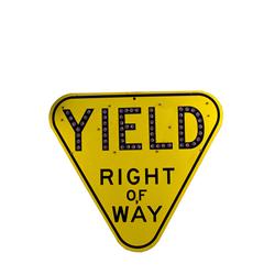 Jeweled & Porcelain Road Sign  "Yield R