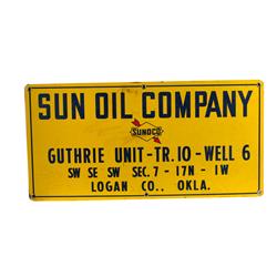 Porcelain "Sun Oil Co."  Oil Well Marke