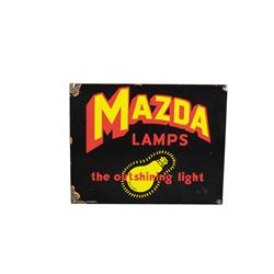 "Mazda Lamps" Porcelain Sign 12 x 15