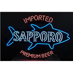 Neon Sign:  Sapporo "Fish"   Neon w 2 t