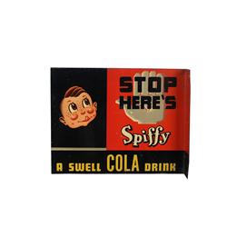 "Spiffy"  tin 2-sided flange sign  10 x