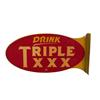 Image 1 : "Triple XXX " tin die-cut 2-sided flang
