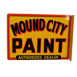 "Mound City Paint"  tin 2-sided flange
