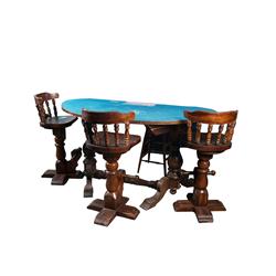 Early Black-Jack Table w 3 player stool
