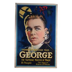 "George" Magician Poster with Owl & Dev