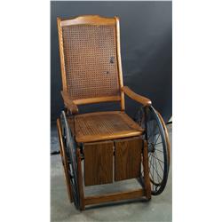 Oak Wheelchair  Caned Back & Seat