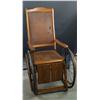 Image 1 : Oak Wheelchair  Caned Back & Seat