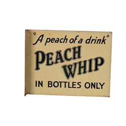 "Peachwhip" tin  2-sided flange sign  9