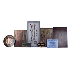 Lot of 8 Metal Insurance Signs: