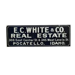 E. C. White Co. tin embossed Real Estat