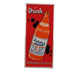 "Dybala's Beverages"  tin embossed sign
