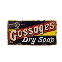 "Gossages" Dry Soap  Porcelain Sign  (h