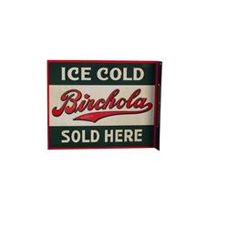 "Birchola" tin  2-sided flange sign  10